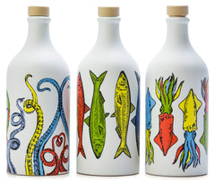 Muraglia EVOO, POP ART Collection | Tentacles Sardines & Cuttlefish, Italian Ceramics